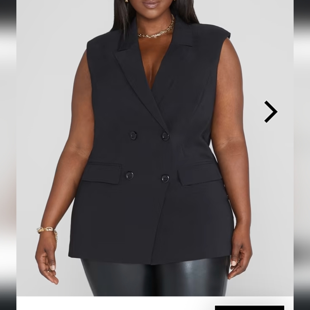 NWT Sleeveless Black Blazer
